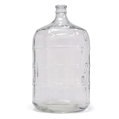 5 Gallon Glass Carboy Water Jug | Plastic‑Free Pure Water Storage Bottle | BPA‑Free, No Microplastics, Reusable Glass Container for Drinking Water