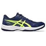 ASICS Men's Upcourt 6 Volleyball Shoes, 9, Blue Expanse/Safety Yellow