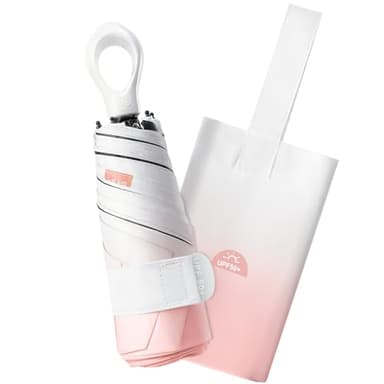 LEAGERA Sun Umbrella UV Protection - UPF 50+ Folding Pocket Umbrella for Travel Lightweight Portable Tiny Trendy UV Blocker Umbrellas for Women Girls