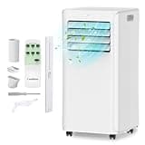 Coolblus 12000 BTU Portable Air Conditioners Cool Up to 550 Sq.Ft,3-in-1 AC Unit with Remote Control/LED Display/Installation Kits & Screwdriver/24Hrs Timer for Home/Office,White