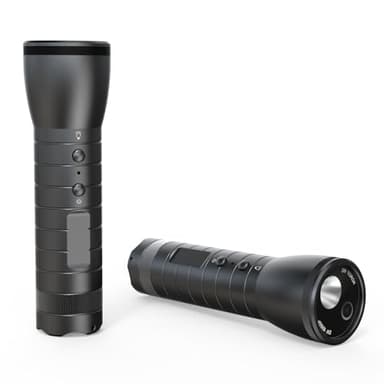 LICAEVEY Flashlight Video Camera, 1080P 5 Lighting Modes LED Flashlight Recorder 2200mAh 120° Wide Angle IPX-6 for Camping Cycling