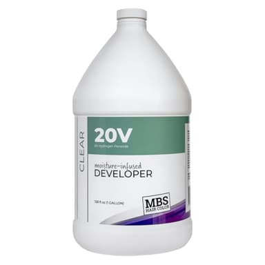 20 Volume Clear Hair Developer (1 Gallon) – 6% Hydrogen Peroxide with Glycerin – Vegan, Ammonia-Free Formula for Salon and Home Use – Moisture-Infused for Even Color and Enhanced Shine