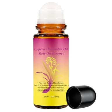 Cyperus Rotundus Oil, Natural Cyprus Cypress Rotundus Oil for Hair Removal, Reduces Unwanted Hair Growth, Soothes Skin & Minimizes Pores for All Skin Types (1PC - 2.02 Fl Oz)