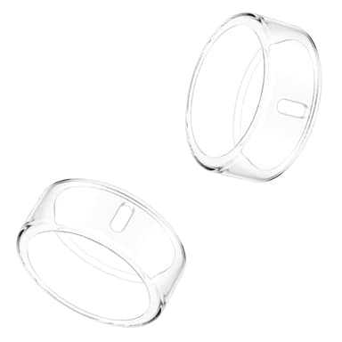 Cover Compatible for Oura Ring Gen 4/Gen 3 Horizon/Gen 3 Heritage,(NOT Compatible with Oura Ring 4-Ceramic), Charging Directly,Rugged TPU Finger Protector for Workout Women Men-Clear+Clear-Size 8
