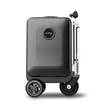 Alpha Rideable Electric Suitcase - Lightweight Electric Luggage Scooter with Wheel Hub Motor, Removable Battery, and Max Load 120kg, Speed up to 10 km/h, Compact Travel Luggage for Travel - (Black)