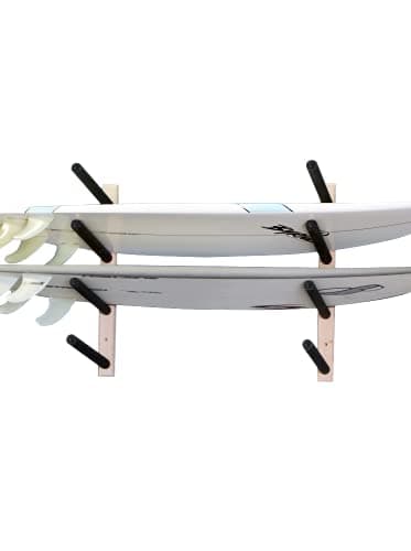 Surfboard, Wakeboard, Kiteboard Wall Rack Mount - Holds 4 Boards