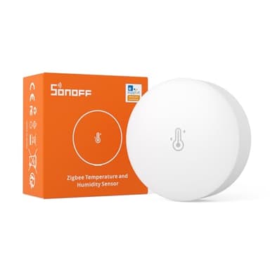 SONOFF SNZB-02P Zigbee Temperature Humidity Sensor, Indoor Thermometer Hygrometer with Alert, Works with Alexa & Google Home for Remote Monitoring and Home Automation, ZigBee 3.0 Hub Required (1)