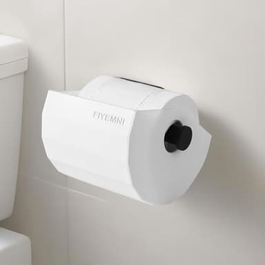 FIYEMNI Toilet Paper Protector Cover, Cat & Dog Proof, Pet-Proof TP Guard Armor, Prevents Pulling & Chewing, Fits Most TP Roll Holders, Bathroom Accessory White