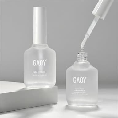 GAOY Nail Dehydrator and Primer, 2 Pcs Acid-Free Natural Nail Prep Dehydrate and Bond Primer Set, for Gel Nail Polish