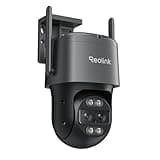 REOLINK 4K Wired WiFi Outdoor Camera, 8MP Dual Lens Security Camera, 360 PTZ Camera Auto Tracking, 2.4/5GHz Wi-Fi Smart Person/Vehicle Detection, 6X Hybrid Zoom, Color Night Vision, TrackMix WiFi