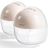 NCVI Hands Free Breast Pump 8111, Wearable Breast Pump for Breastfeeding, Wireless Portable Milk Pump with Strong Suction, 4 Modes & 9 Levels, Ultra-Quiet Discreet Pump, 21/24mm Flanges (2 Pack)
