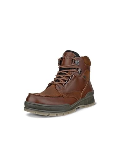 ECCO Men's Track 25 High GORE-TEX Waterproof Hiking Boot, BISON LEATHER/BISON NUBUCK, 9-9.5