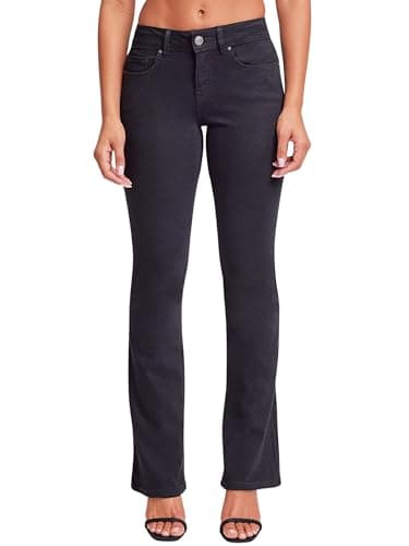 YMI Jeans Women's Sustainable Bootcut Jeans, W Black, 09