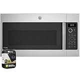 GE PVM9179SRSS Profile 1.7 Cu. Ft. Convection Over-the-Range Microwave Oven Stainless Steel Bundle with 2 YR CPS Enhanced Protection Pack
