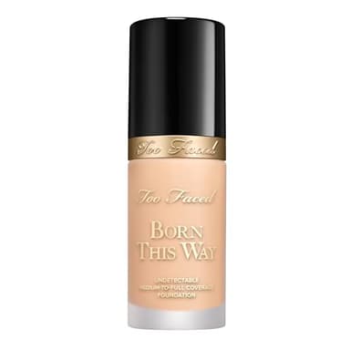 Too Faced Born This Way Natural Finish Longwear Liquid Foundation | Medium-To-Full Coverage | Hydrating + Oil Free, 1.01 fl. oz.