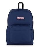 JanSport SuperBreak Plus Backpack with Padded 15-inch Laptop Sleeve and Integrated Bottle Pocket - Spacious and Durable Daypack for Work and Travel - Navy