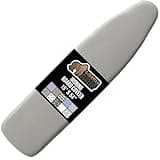 The Original Gorilla Grip Ironing Board Cover, Silicone Coating, Full Size Scorch Resistant Padding, Elastic Edge, Heavy Duty Iron Pad Covers Standard Boards, Hook and Loop Fastener Strap, Silver