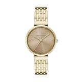 Armani Exchange Women's Three-Hand Gold-Tone Stainless Steel Watch (Model: AX5916)