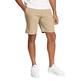 Eddie Bauer Men's Horizon Guide 10" Chino Shorts, Light Khaki, 38
