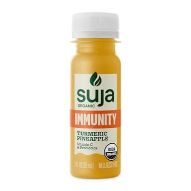 Suja Organic Immunity Defense Shot with Turmeric and Ginger, Immunity Boost & Support, Functional Shots, Cold-Pressed Juice with Live Probiotics, Plant-Based & Gluten-Free (2 Fl Oz)