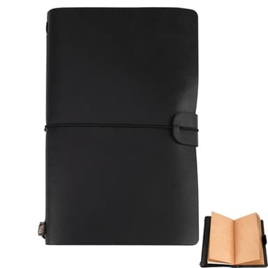 Jwthee Leather Refillable Journal Notebook, Leather Bound Notebook, Vintage Journal with Blank and Lined Pages for Writing, Diary Journal for Women, Men, Girls and Boys