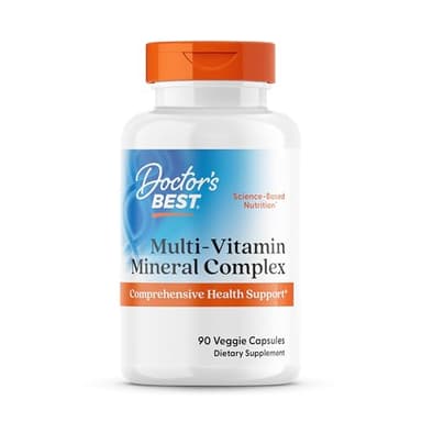 Doctors Best Multi-Vitamin Mineral Complex, Comprehensive Health Support, Non-GMO, Gluten Free, Vegan 90 Veggie Capsules