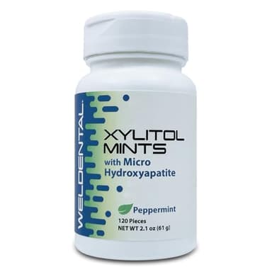 Weldental Xylitol Mints with Micro Hydroxyapatite, 120 Count (Peppermint)