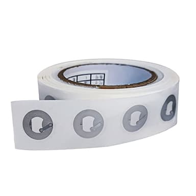 SSsealtag NFC Stickers NTAG213 RFID Tags 25mm White Blank Circular Sticker Writable and Programmable, 144 Bytes Memory, Compatible with Android & iPhone NFC Enabled Devices (50PCS, Round)