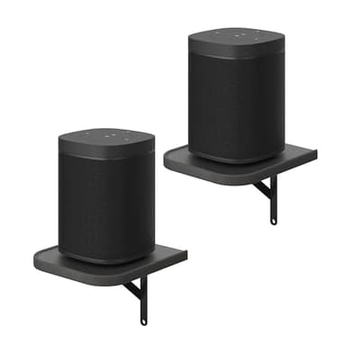 Set of 2 Universal Small Rear Speaker Wall Mount Shelf Surround Sound Speaker Stand Bookshelf for Samsung, Roku, Sony, JBL, Vizio, LG