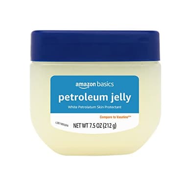 Amazon Basics Petroleum Jelly, Skin Protectant and Moisturizer for Dry Cracked Skin, Chapped Lips, Minor Cuts, Unscented, 7.5 oz, 1-Pack (Previously Solimo)