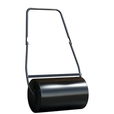 Outsunny 38L Heavy Duty Push/Tow Poly Lawn Roller, U-Handle Garden Roller Filled with Water or Sand