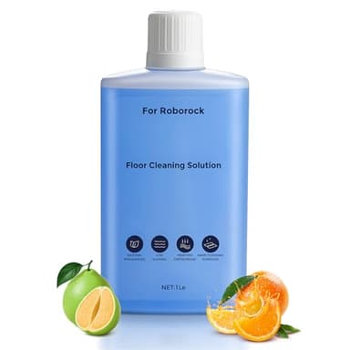 Floor Cleaning Solution Compatible with Roborock Robot Vacuum and Wet Dry Vacuum Cleaner, Deeply Cleans Various Hard Floors Without Leaving Any Residue. 1L, 33.8 Fl.OZ, Pomelo and Citrus Fragrance