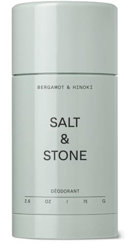 Salt & Stone Aluminum Free Deodorant | Extra Strength 48 Hour Protection for Women & Men | Made with Seaweed Extracts, Niacinamide & Prebiotics | Bergamot & Hinoki