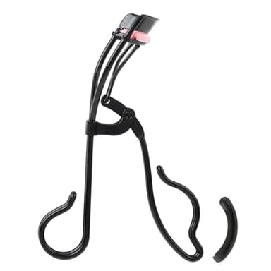 JAPONESQUE Professional Volumizing Lash Curler for Natural & False Lashes on Most Eye Shapes and Large Eyes, 1 Refill Pad, Holds Curl up to 8 Hours