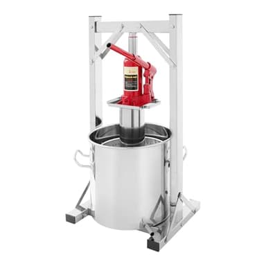 DYRABREST 12L Hydraulic Wine Press, 3 Ton/6614 lbs Fruit Press with Stainless Steel Basket, Manual Cider Apple Grape Press for Home Winemaking, Includes Bucket, Jack, Stand for Juice Extraction