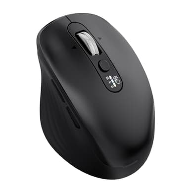 INFINMIND Wireless Bluetooth Mouse, Multi Device (BT1/BT2 + 2.4G USB) Mouse for Laptop, iPad & Mac, 4-Way Scroll with Side Buttons, Silent Click Ergonomic Offce Mouse, Adjustable DPI