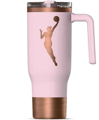 Hydrapeak x WNBA Officially Licensed WNBA 40 oz Voyager with Handle and Sip and Straw Lid, Leakproof Insulated Tumbler, Cup Holder Friendly