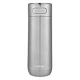 Contigo Luxe AUTOSEAL Vacuum-Insulated Stainless Steel Thermal Travel Mug, Leak-Proof 16oz Reusable Coffee Mug or Water Bottle,Top-Rack Dishwasher Safe, Stainless Steel Finish
