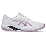 ASICS Women's Solution Swift FlyteFoam 2 Tennis Shoes, 7, White/UBE