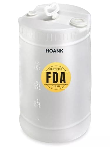 15 Gallon Drum | Tight Head Drum | Water Storage | Chemical Storage | 2" & 3/4" Fittings | Food Grade | BPA Free | HDPE |UN Rated | Natural Color