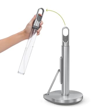 simplehuman Standing Paper Towel Holder with Spray Pump, Brushed Stainless Steel
