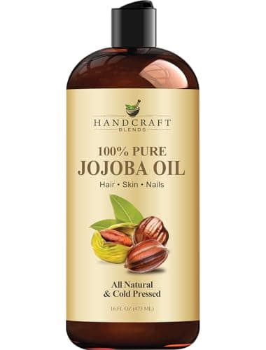 Handcraft Blends Jojoba Oil | 100% Pure and Natural | Ayurvedic Skin Care | Premium Grade Carrier Oil | Face | Skin | Hair | Massage | Cold-Pressed | Hexane-Free | 16 Fl Oz