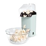 Tasty Hot Air Popcorn Popper, Healthy and Delicious Popcorn in Minutes, Fast and Easy-to-Use, Built-In Measuring Cup and Butter Warmer, 8 Cups, Aqua