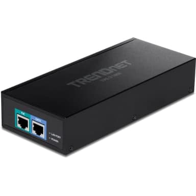 TRENDnet 10G PoE++ Injector, Supplies PoE (15.4W), PoE+ (30W), or PoE++ (90W), Converts a Non-PoE Port to A PoE ++ 10G Port, Metal Housing, Black, TPE-319GI