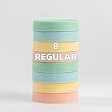 Yodecy 8 Pack Plastic Regular Mouth Mason Jar Lids, Plastic Mason Jar Lids Fit Ball, Kerr and More, Canning Lids, One-piece Lid without Silicone Ring(Multicolor)
