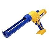 Cordless Caulking Gun Compatible With Dewalt 20V Battery(Tool Only), Battery Operated Caulk Tool Electric Caulk Gun w/ 5 Adjustable Speeds, Anti-Drip Design, 10oz Tube for Filling, Sealing