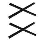 NicelyFit Replacement Temple Ear Socks for Oakley Metal Plate OX5038 Carbon Plate OX5079 Eye Glass Frames (Black - 2 Pairs)