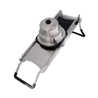 de Buyer LA MANDOLINE REVOLUTION MASTER - Removable, Double-Sided Stainless Steel Blade - Ideal for Cutting, Shredding, Dicing & Cubing - Includes 6 Julienne Blades & Extra Pusher - Made in France