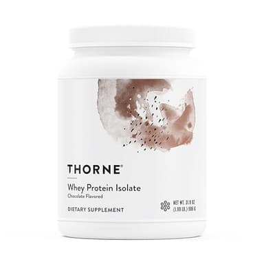 THORNE - Whey Protein Isolate - Balanced Amino Acids Profile with BCAAs - 21 Grams of Easy to Digest Whey Protein Powder - NSF Certified for Sport - Chocolate - Gluten & Soy-Free - 30 Servings