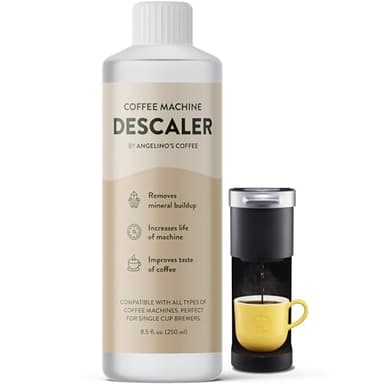 Universal Descaling Solution for Keurig, Nespresso, Breville, DeLonghi & Ninja (2 Uses) – Professional Coffee Descaler & Cleaner – Removes Limescale to Restore Flow & Temp – Odorless & Residue-Free